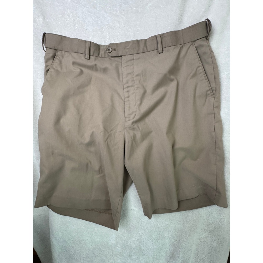 Bocaccio Golf Shorts Size 38 Beige Khaki Poly Blend Performance Casual